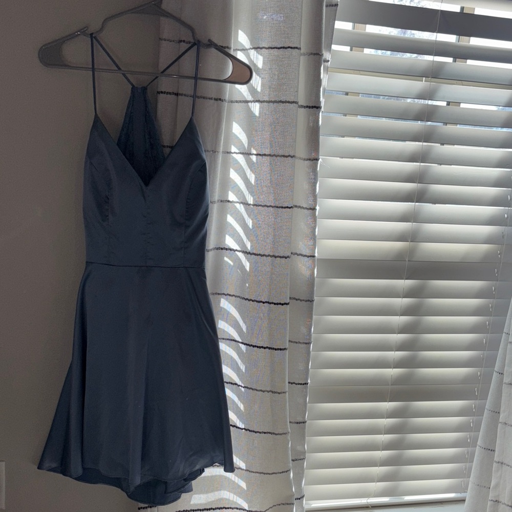 B Darlin Backless Blue Dress